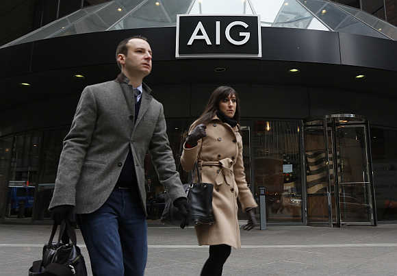 AIG headquarters in New York's financial district.