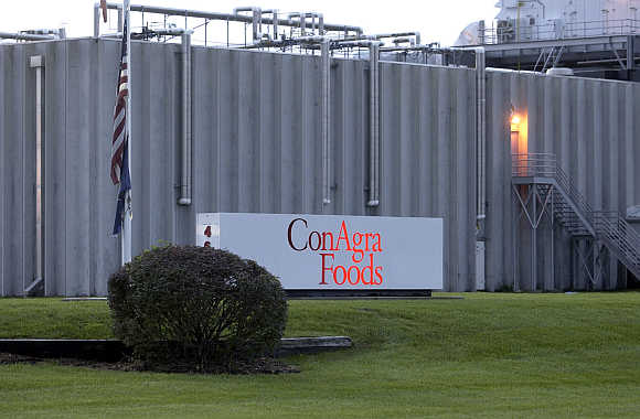 Exterior view of the ConAgra Foods's plant in Kansas City, Kansas.
