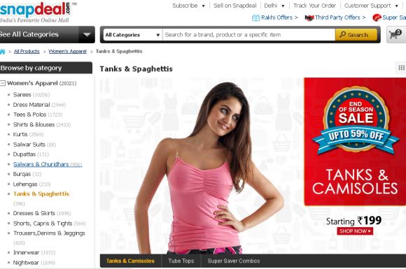 most popular indian online shopping ites