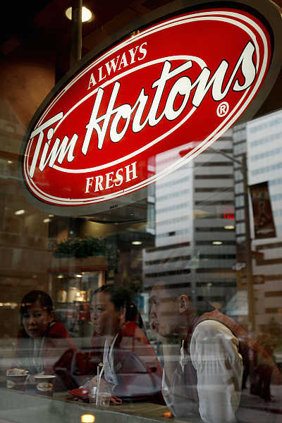 A Tim Hortons restaurant in Toronto, Canada.