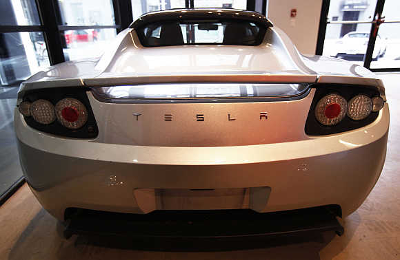 Tesla car in New York.