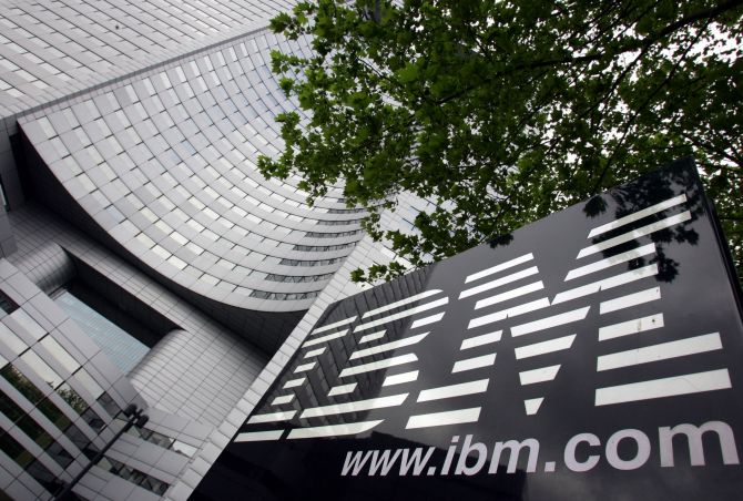 A view of IBM headquarters at la Defense in Paris.