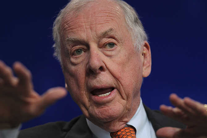 T Boone Pickens in Beverly Hills, California.