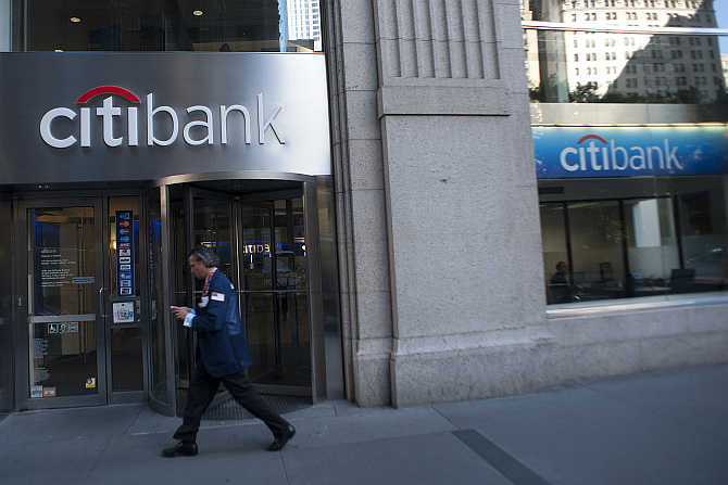 Citibank branch in New York.