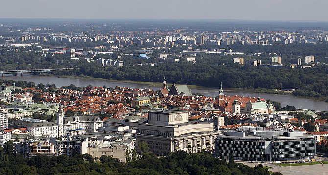A view of Warsaw, capital of Poland.