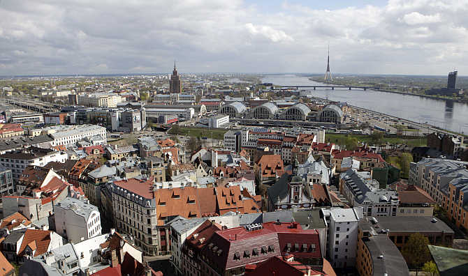 A view of Riga in Latvia.
