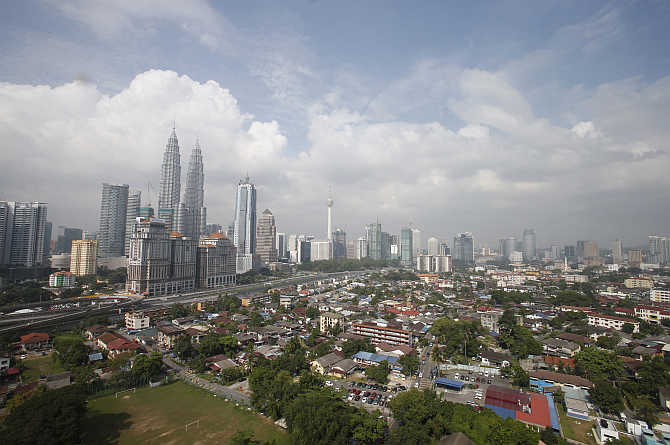 A view of Kuala Lumpur in Malaysia.