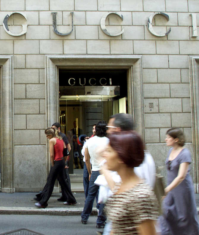 A Gucci shop in central Rome, Italy.