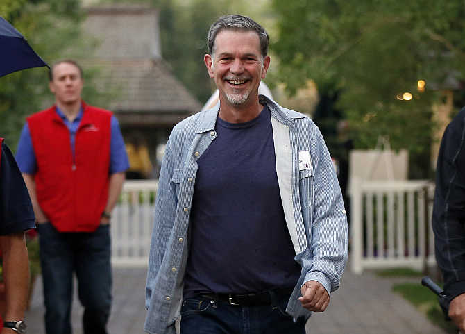 Reed Hastings attends the Allen & Co Media Conference in Sun Valley, Idaho, United States.