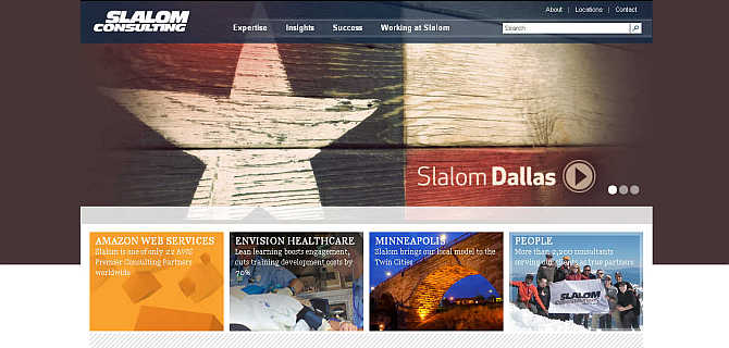 Homepage of Slalom Consulting website.