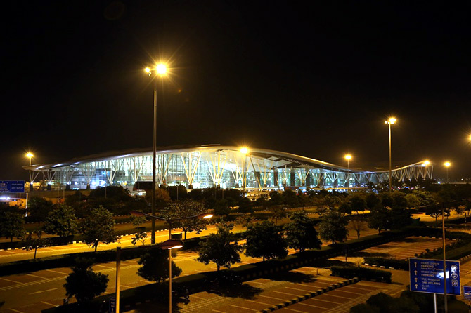 Inside Bangalore's swanky airport terminal - Rediff.com Business