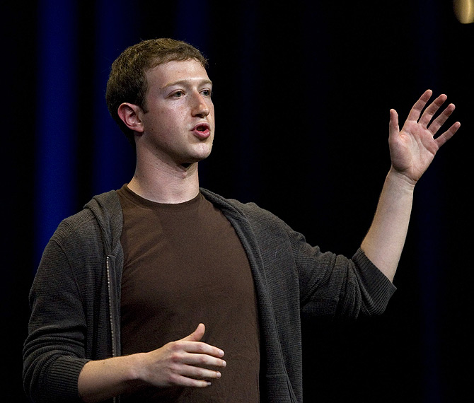 Mark Zuckerberg, founder and chief executive of Facebook, delivers a keynote address at the company's annual conference in San Francisco.