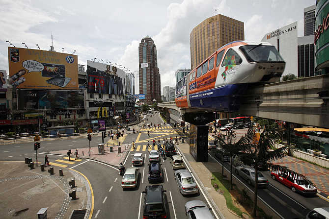 A view of downtown Kuala Lumpur, capital of Malaysia.