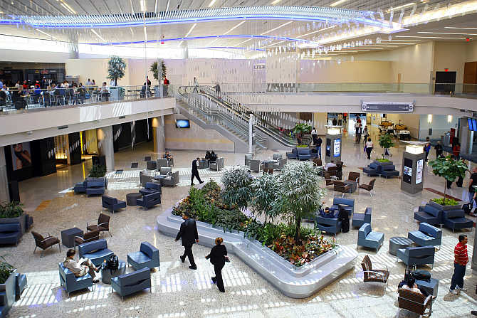 A view of Maynard H Jackson Jr. International Terminal at Hartsfield-Jackson Atlanta International Airport in Atlanta, Georgia.