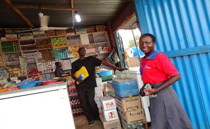 A shop in South Sudan.