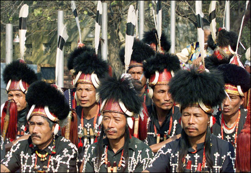 Members of the Chang Tribe from Nagaland.