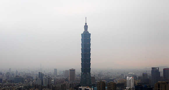 Taipei 101 building in Taipei, Taiwan.
