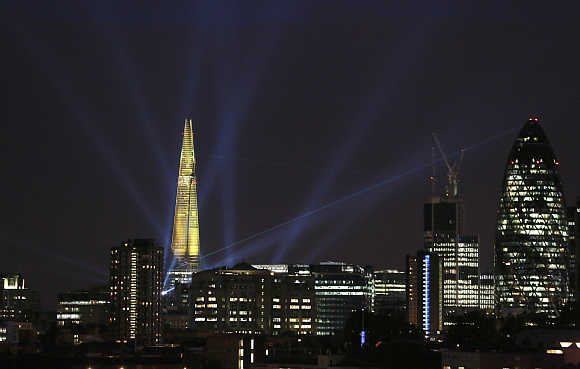 A view of the Shard building in central London.