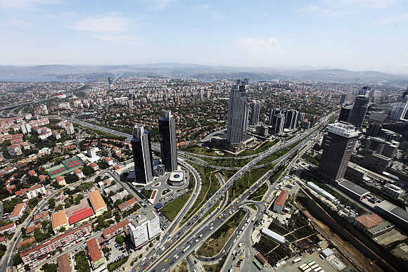 Istanbul's Levent financial district.