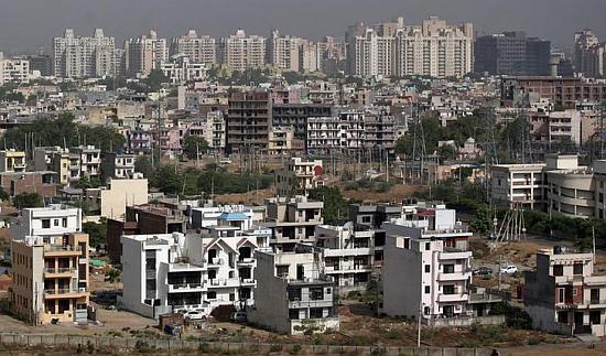 A general view of the residential apartments pictured at Gurgaon.