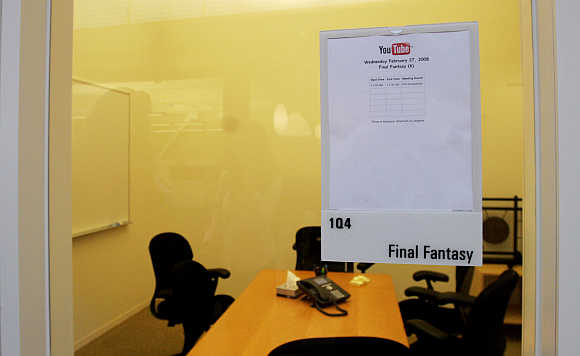 A conference room at the YouTube headquarters in San Bruno, California.