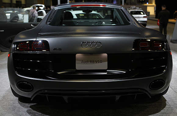 The rear end of 2013 Audi R8 in Washington, DC.
