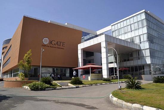 A view shows the headquarters of iGate in Bangalore.