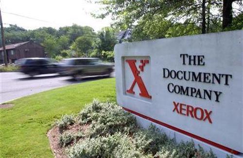 The entrance to Xerox headquarters in Stamford, Connecticut.