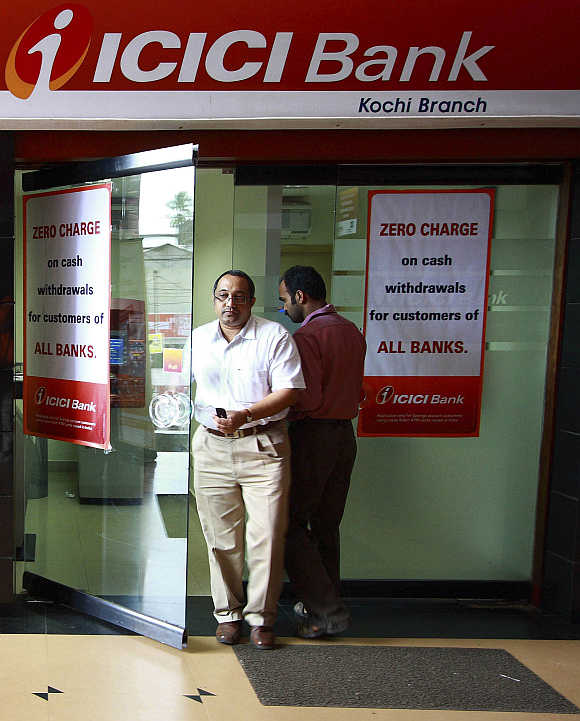 An automated teller machine facility of ICICI bank in Kochi.