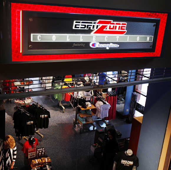 ESPN Zone restaurant in Times Square, New York.