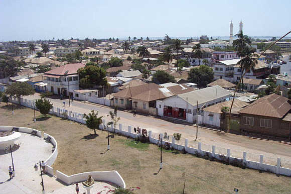 A view of capital Banjul, Gambia.