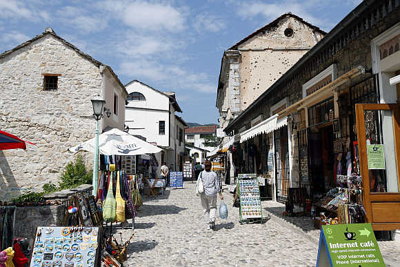 A view of the Old City in the southern Bosnian city of Mostar.