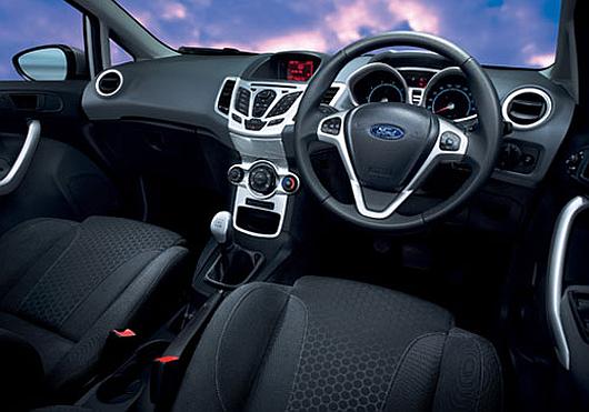 Interior of Ford Fiesta.