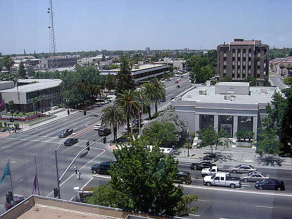A view of Bakersfield, California.