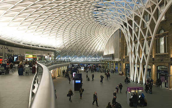 King's Cross station in London.