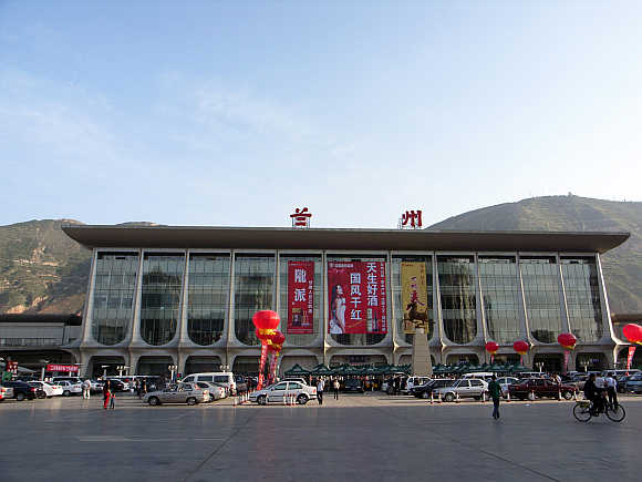 Railway station in Lanzhou, China.