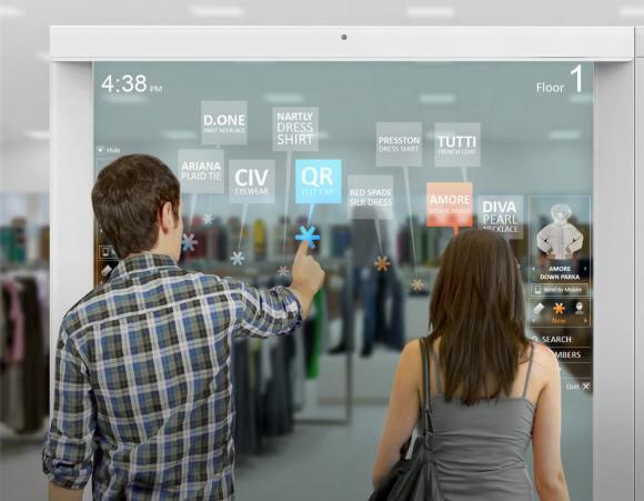 Digital signage for better shopping experience that Intel developed and Frog designed.