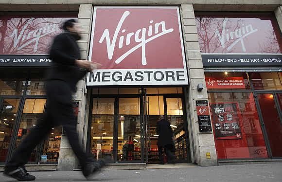 A Virgin Megastore in Paris.