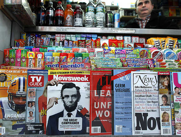 A newsstand in New York.