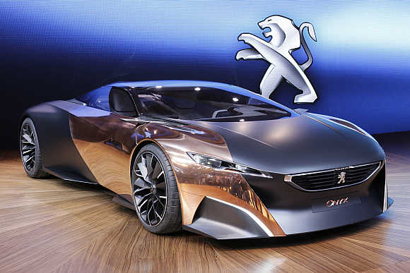 Peugeot's Onyx concep-car in Paris.