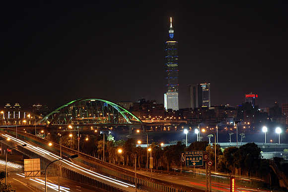 A view of Taipei 101 building, the landmark of Taiwan.