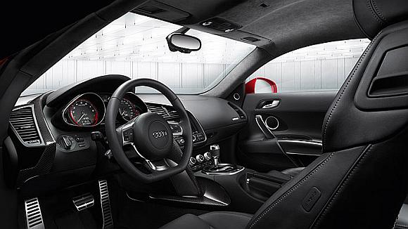 Interior of Audi R8 coupe.