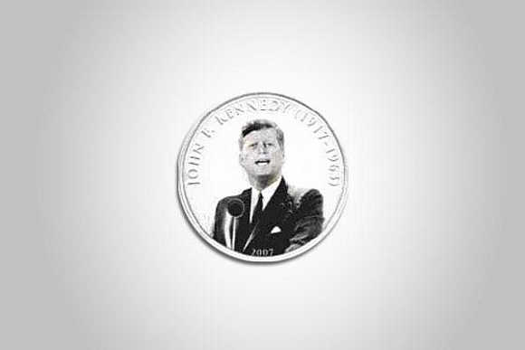 There was a tiny button on JFK's chest playing his famous speech.