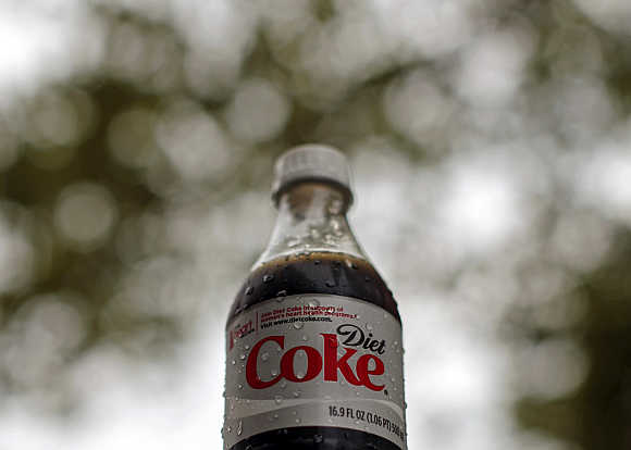A bottle of Diet Coke soft drink in Arlington, Virginia, United States.