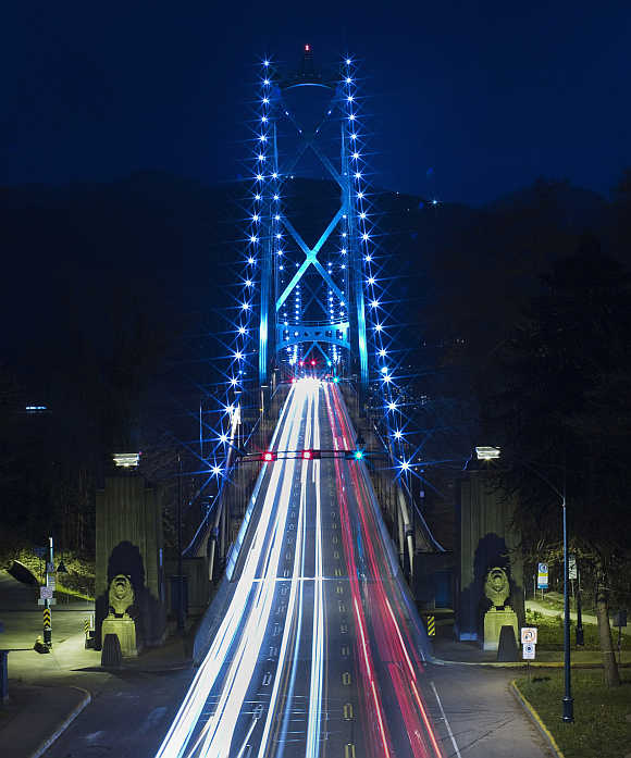 Lions Gate Bridge in Vancouver, British Columbia, Canada.