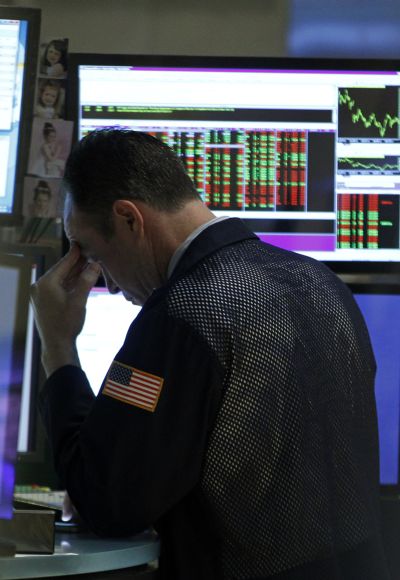 A trader working in a stock exchange.