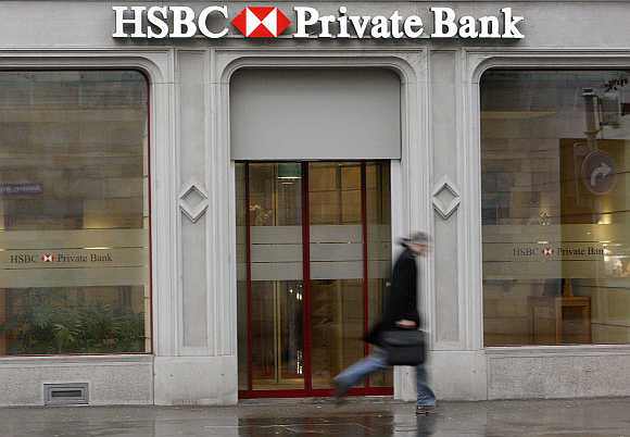 Office of the HSBC bank in Zurich, Switzerland.