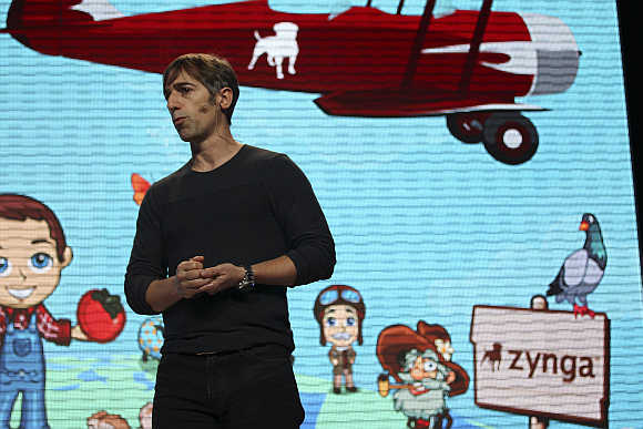 Zynga CEO Mark Pincus during the Zynga Unleashed event at the company's headquarters in San Francisco, California.