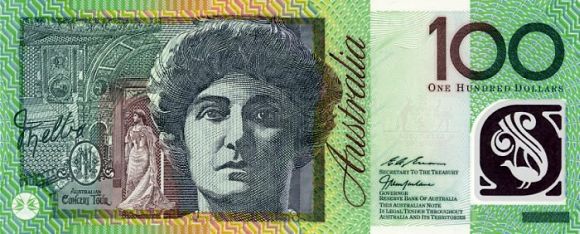 100 Australian dollars that features International opera soprano Nellie Melba.