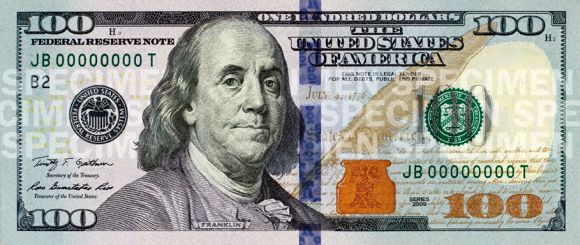 US $100 bill.
